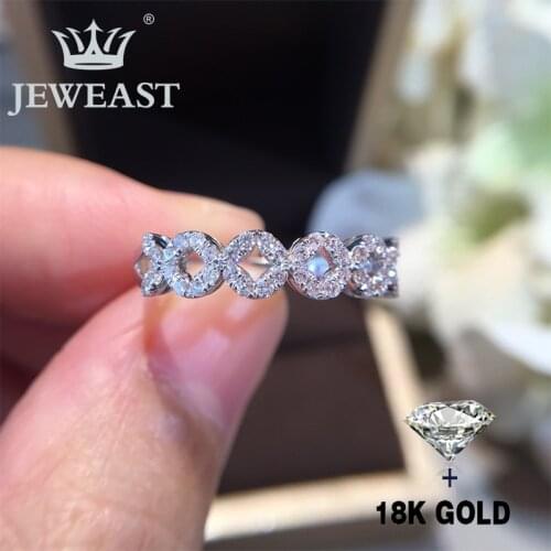 Natural Diamond 18K Gold Pure Gold Ring Beautiful Gemstone Ring Good Upscale Trendy Classic Party Fine Jewelry Hot Sell New 2020