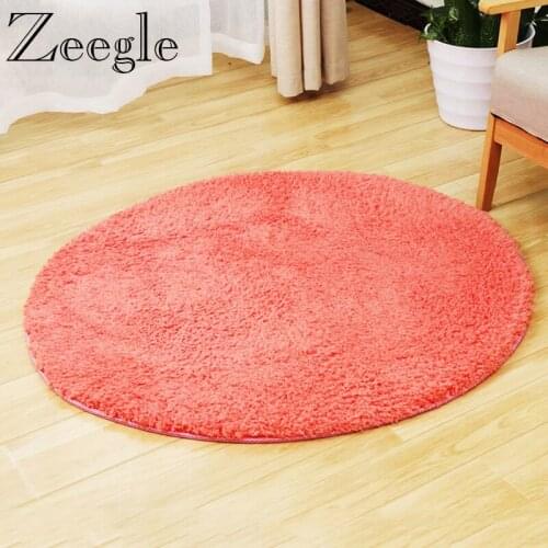 Zeegle CamoFleece Round Carpet Mats Soft Fluffy Carpet For Living Room Shaggy Kids Bedroom Computer Chair Circular Mats