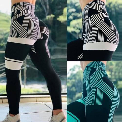 New Fashion Print Leggings Women High Waist Fitness Skinny Push Up Pants Lift Hips Outdoor Absorption Legging Slim Leggings