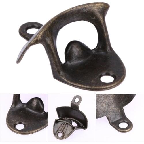 Beer Bottle Opener Stainless Steel Creative Retro Corkscrew Kitchen Bar Party Supplies Wall-mounted Bottle Opener Kitchen Tools