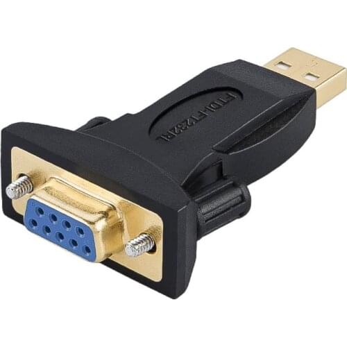 USB to RS232 Adapter FTDI Chipset,USB 2.0 Male to RS232 Female DB9 Serial Converter for Cashier Register,Industriual Machinery