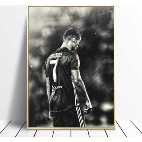 Retro Football Star C-Ronaldo Posters and Prints Sport Player Self-adhesive wall stickers Wall Art for Home Design Cuadro