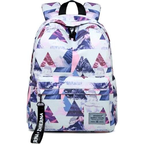 Fashion Water Resistant Nylon Women Backpack Landscape printing Female School Rucksack Girls Daily College Laptop Bagpack