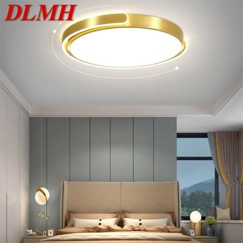 DLMH Nordic Ceiling Light Contemporary Gold Round Lamps Simple Fixtures LED Home for Living Bed Room