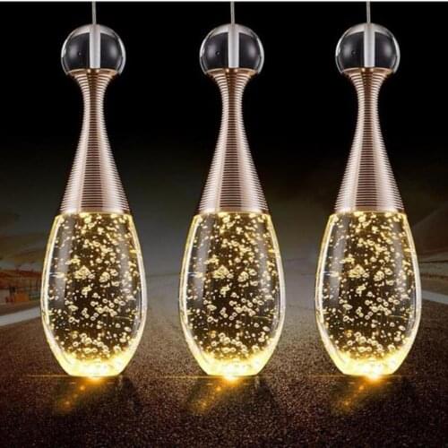 Modern Led Pendant Lamp Ball Dining Room Crystal Single Pendant Light Creative Nordic Decorative Led Kitchen Lights