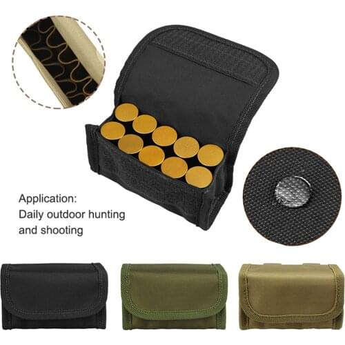 Tactical Military 10 Rounds Ammo Pouch Edc Weapons Bandolier 12 Gauge Hunting Accessories Shotgun Bullet Shell Magazine Pouch