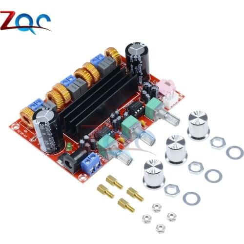 TPA3116 2.1 Digital Audio Amplifier Board TPA3116D2 Subwoofer Speaker Amplifiers DC12V-24V 2*50W+100W