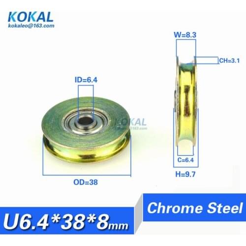 [U0638-8]10PCS high quality sliding window door aluminium track guide bearing roller wheel 0638U