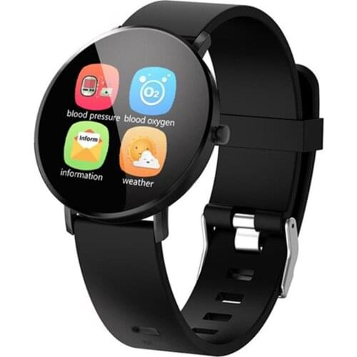 1.3" Color Screen Smart Watch Heart Rate Monitor Activity Fitness Tracker Messages Push Call Reminder Stainless Steel Smartwatch