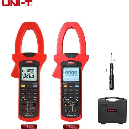 UNI-T Digital Power Clamp Meter UT233 UT231 3 Phase Sequence Test 1000A True RMS Positive Reverse Phase Deficiency USB Transfer