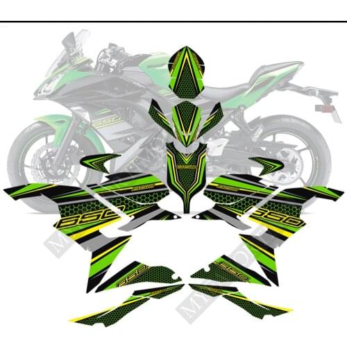 For Kawasaki Ninja 650 Protector Tank Pad Stickers Decal Kit Knee Emblem Badge Logo Fairing Protection 2018 2019 2020 2021