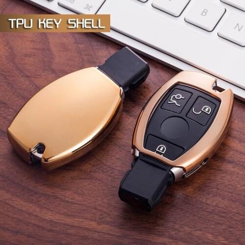 Gold key Case Shell Cover TPU Smart Protective for Mercedes A B C E G GL ML Class