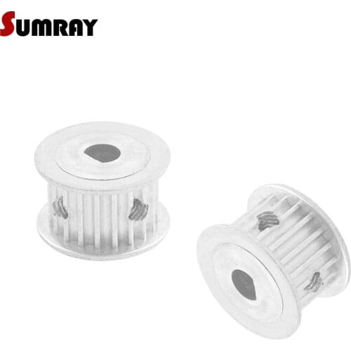 SUMRAY 3M D type Timing Belt Pulley 18T Gear Pulley 5*4.5/6*5/8*7mm bore 11/16mm width D type Toothed Pulley Wheel