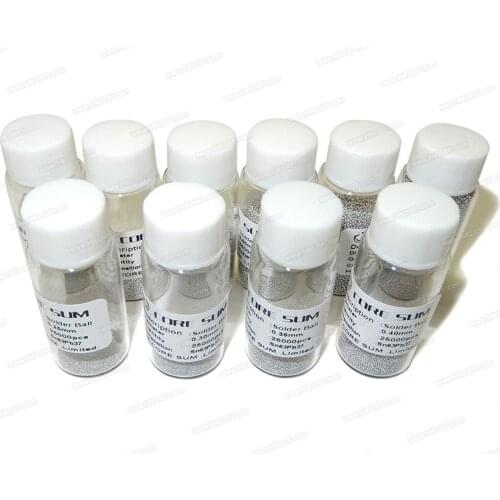 10Pcs/Lot 25K Qwin 0.25mm 0.3mm 0.35mm 0.4mm 0.5mm 0.55mm 0.6mm 0.76mm BGA Leaded Solder Balls