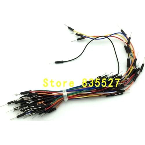 65pcs/sets Male to Male Flexible Breadboard Line Jumper Cable Wires for Arduino Bread board lines Connecting line Loaf ligation