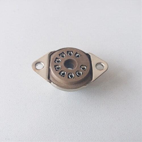 8pcs bakelite tube socket GZS9-F1 9 pin seat tube socket silver foot PCB for 12AX7 12AU7 tube amplifier