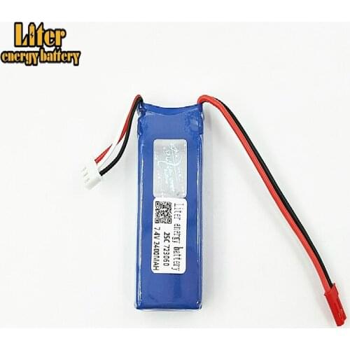 7.4V 2400mAh Lipo Battery For WLtoys V262 V333 V353B V666 Q212 RC Quadcopter Toys2S Lipo Battery 7.4v 723060 25c JST