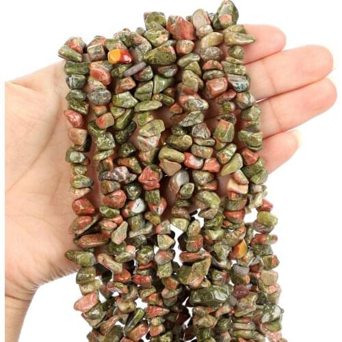Natural Stone Beads Flower Green Gravel Charm Round Loose Beads For Jewelry Making Needlework Bracelet Diy Strand 4/6/8/10/12MM