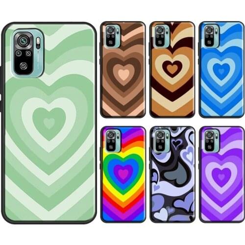Latte Love Brown Heart Aesthetic For Xiaomi Redmi Note 9 7 8 10 Pro Note 9S 8T Cover For Redmi 9C 9 9T 6A 7A 8A 9A Case