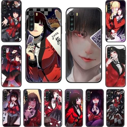Anime Kakegurui Phone case For Xiaomi Redmi Note S2 4 5 6 7 8 A S X Plus Pro black tpu back 3D Etui silicone shell fashion coque