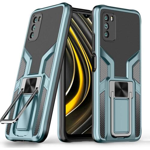 Redmi 9T 9 T Premium Back Case Magnet Ring Stand Military Armor Bumper Shell for Xiaomi Redmi 9T Case Red Mi T9 Shockproof Cover