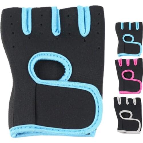 Men Women Dumbbell Equipment Horizontal Bar Exercise Wrist Guard Gym Half Finger Sports Training Anti-slip Protective Gloves