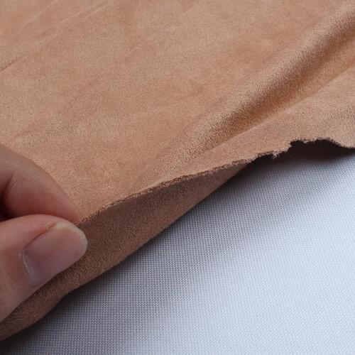 Microfiber double-sided stretchy Suede fabric Camel thick For Clothing Garment Bags Shoes - 145cm by Yard