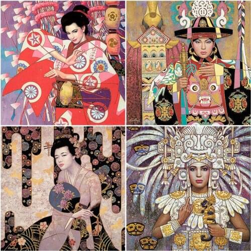 EverShine Diamond Painting Girl Full Square Cross Stitch Diamond Embroidery Portrait Bead Picture Kits Art Handwork Home Decor