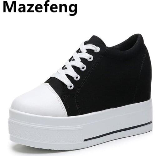 Canvas Shoes Women Fashion Trainers Women High Top Sneaker Lady Autumn Female Footwear Breathable Sneakers Platform Shoes