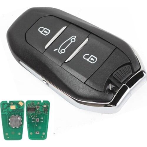 Wilongda Remote Key Control Keyless key 3 button car key 434MHZ ID46 PCF7945/7953(HITAG2) chip for Peugeot- 208 auto key