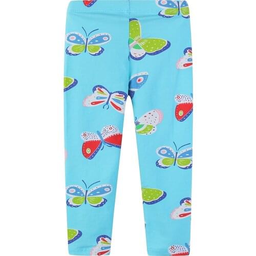 Jumping Meters Fall Spring Butterflies Print Girls Leggings Pants Cute Baby Animals Clothes Full Trousers Skinny Pencil Pants