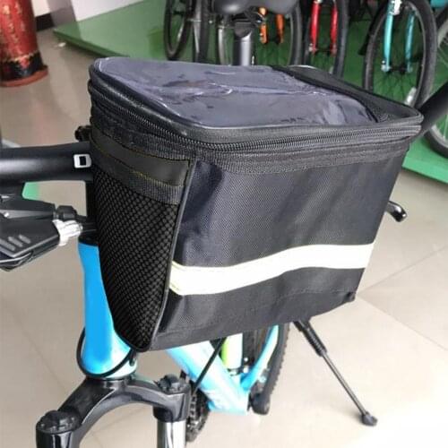 Fashion Bicycle Front Basket Top Frame Handlebar Bag Bike Pannier Bag Outdoor Cycling Pouch Phone Mount Case Bike Accessories