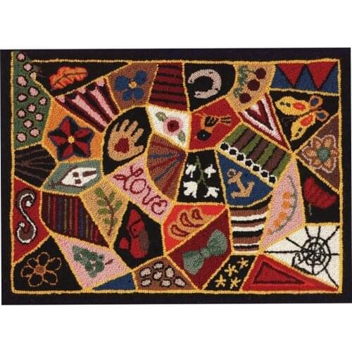 Home decoration DIY Mat Kit Latch Hook Rug Kit Unfinished Crocheting Rug Yarn Cushion Embroidery Carpet Picture Big size110x78cm