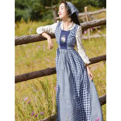Lolita Dress European Retro Pastoral Style Costume Girl Palace Princess Dress