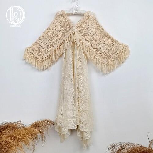 Don&Judy Beige Vintage 4-8 Years Girl Dresses for Photo Shoot Birthday Party Kids Photography Girls Gowns Custom Made