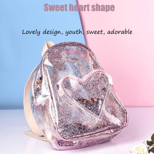 Dance Bag Girls Waterproof Dazzling Transparent Sequin Cute for Kids Baby Travel Ballet Princess Backpack Storage Large Capacity