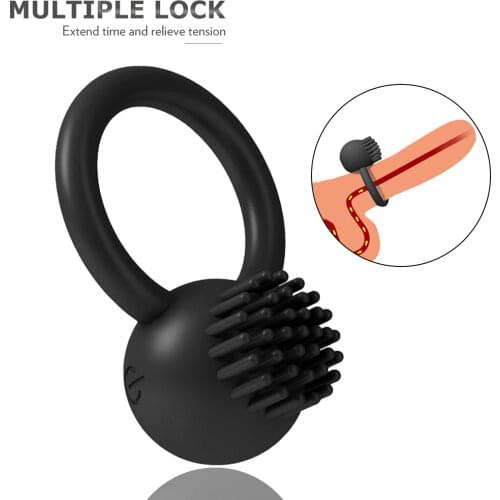 USB Charge Cock Ring Vibrator Penis ring Massager Vibrating Clitoral Stimulation Sex Toys for Man Delay Ejaculation Erotic Toys