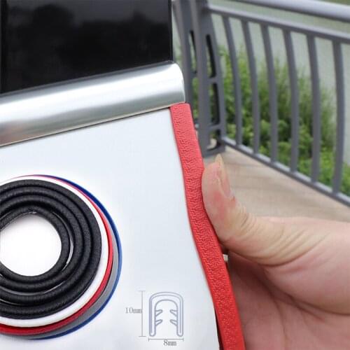 10m Car Door Anti Collision Strip with Steel Disc Bumper Trim Edge Scratch Protector Strip Sealing Guard Cover Car Accessories