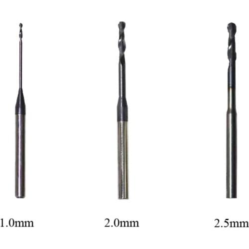 3pcs Dental Lab Materials CAD CAM system Milling tools Cutter Zirconia Dental Milling Burs
