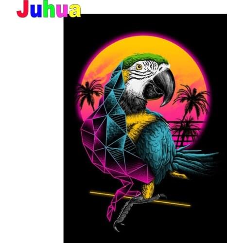 Parrot 5d Diy diamond painting full Round/Square drill abstract Geometric animal diamond embroidery diamond mosaic home decor