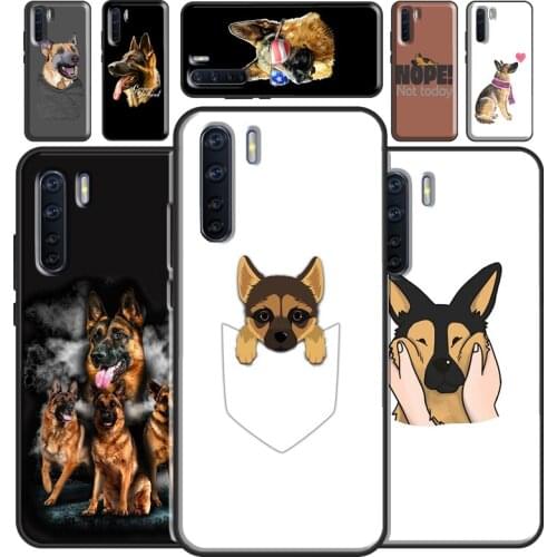 German Shepherd Dog Cartoon Phone Case For OPPO A53 2020 A5 A9 A31 A52 A72 A92 A83 A91 A93 A1K A15 A3S A5S F5 F7 Cover