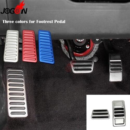 For Ford Mustang 2015 2016 2017 2018 Stainless Steel Gas Fuel Brake Pedal Accelerator Foot Rest Footrest Pedal Pad Cover Trim AT