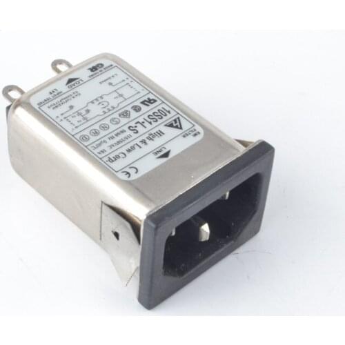 Power EMI filter 10A 115/250V with ac socket Connector 10SS1-L-S