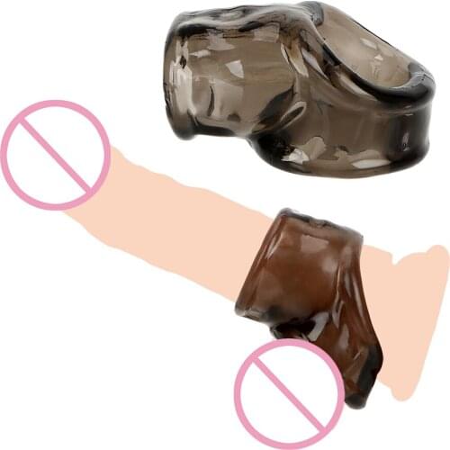 IKOKY Silicone Delay Ejaculation Cock Ring Penis Ring Adult Products Sex Toys for Men Male Scrotal Binding Elastic