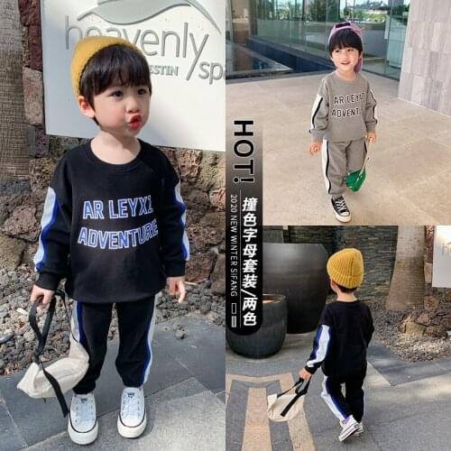 New Scoop Spring Summer Kids Clothes Suit Boys Sweatshirts + Pants 2pcs/Set Kids Teenage Top Sport Childrens Day Gift Formal