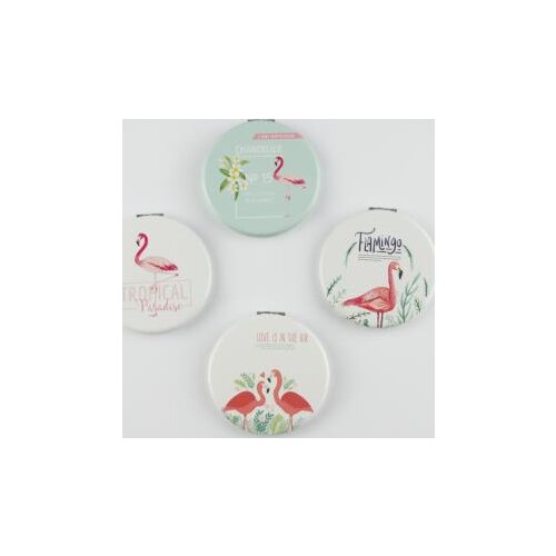 Filamingo Patterned Round Mirror