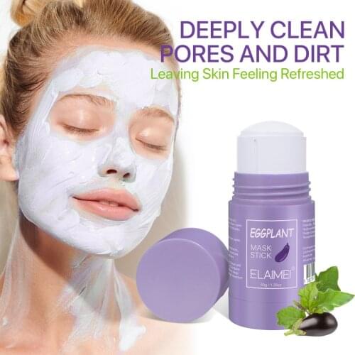 Cleansing Mask For Face Purifying Clay Stick Masks For Deep Cleaning Blackhead Anti-Acne Oil Control Clean Pores Solid Mask 40g