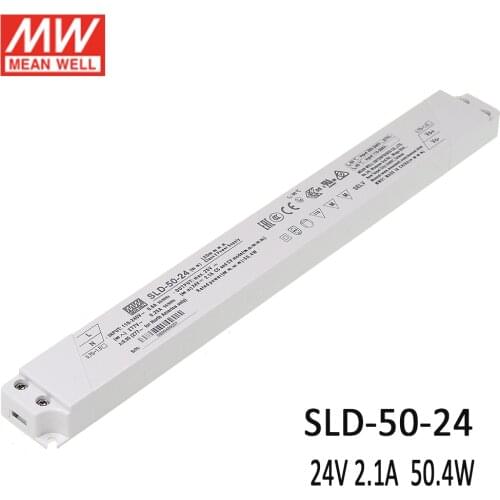 MEAN WELL SLD-50-24 50W 2.1A 24V Linear LED Driver Constant Voltage Constant Current mode Panel Signage light Power supply