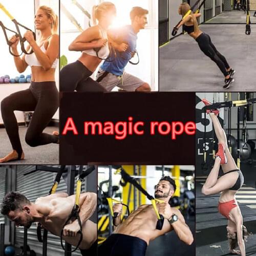 Multifunctional suspension training belt suspension belt fitness tension belt tension suspension telescopic belt yoga belt