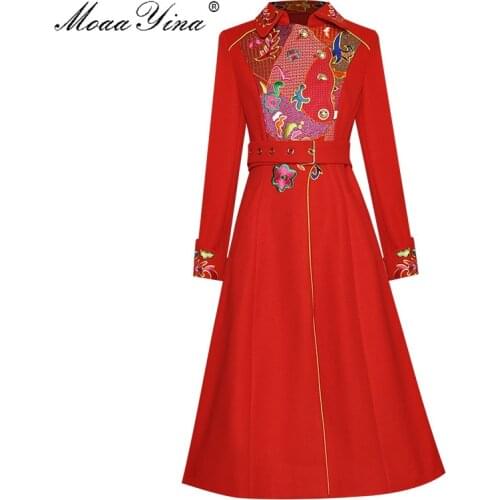 MoaaYina Womens Long Coats